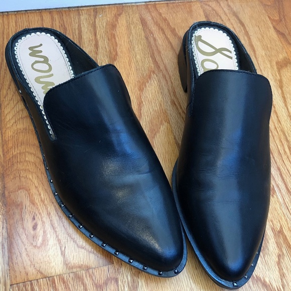 Sam Edelman Shoes - Sam Edelman Black Leather Lewellyn Mule Size 8